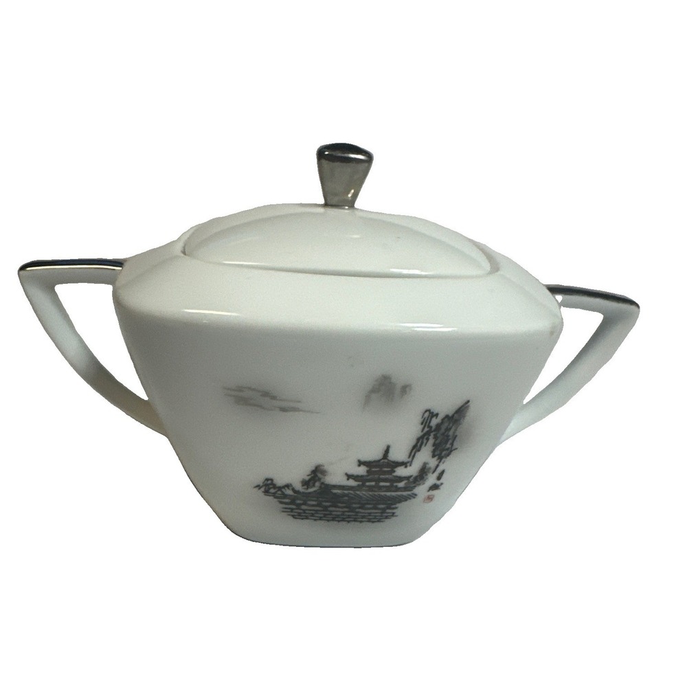 FUKAGAWA ARITA Sugar Bowl Pattern #2151 Hand-Painted Made In Japan